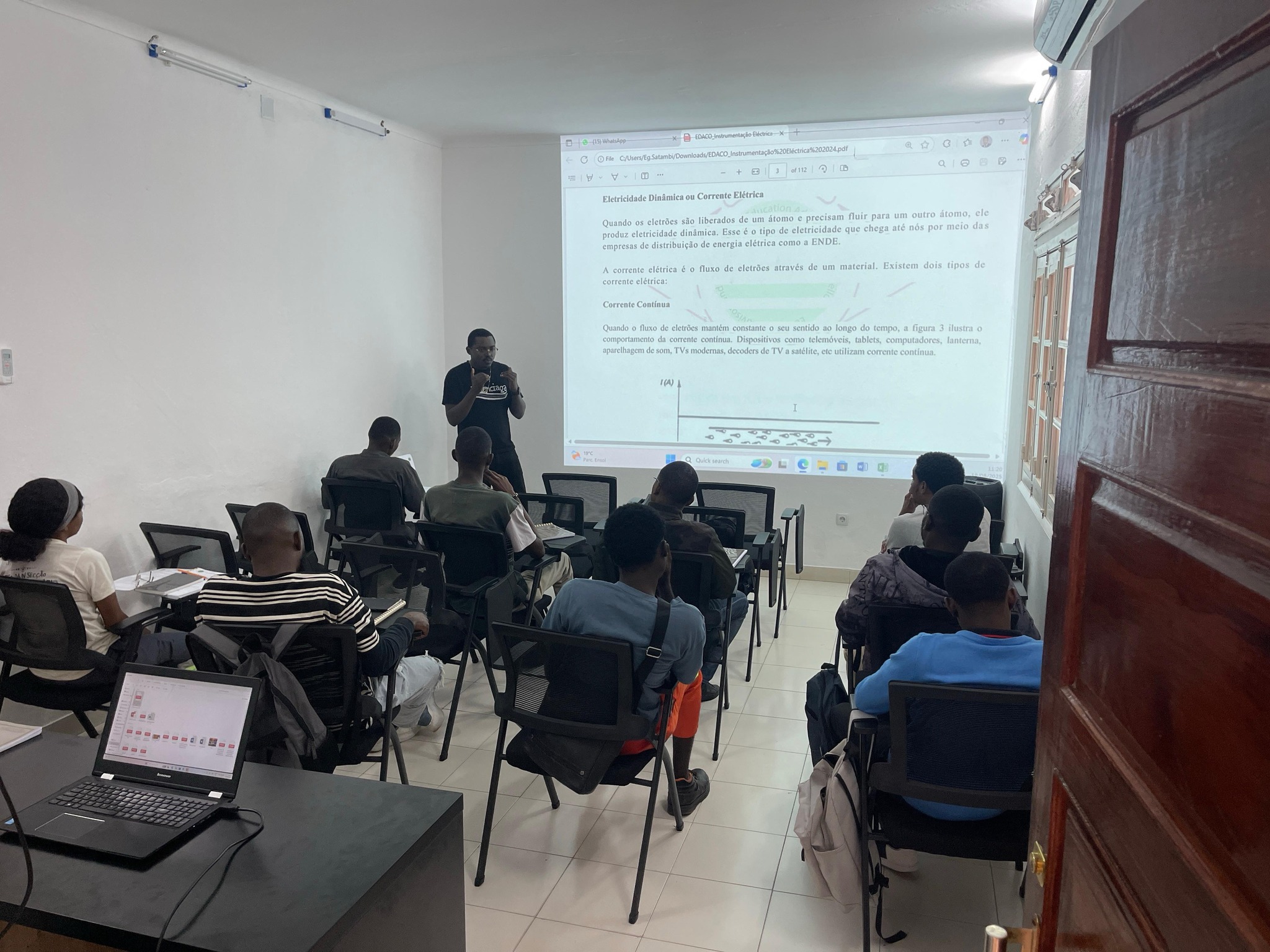 Arrancou ontem, 18/08/2025, a nova turma de Instrumentação e Controlo de Processos Industriais na EDACO - Núcleo Lobito